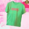 kenny Music Glue Merch Store Woof Logo Red On Mint Green Shirtv
