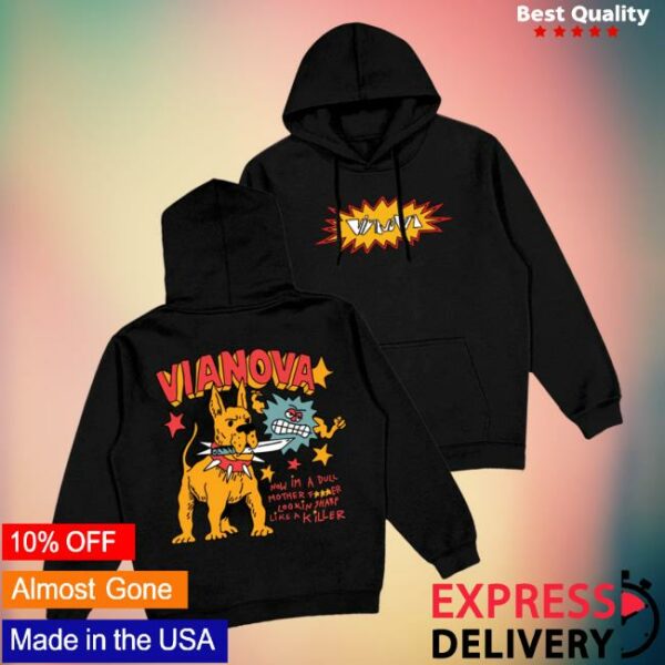 Vianova Official Merch Store Star Hoodie Black