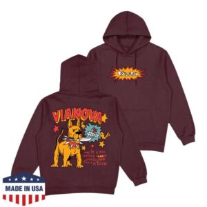 Vianova Official Merch Store Star Hoodie Maroon