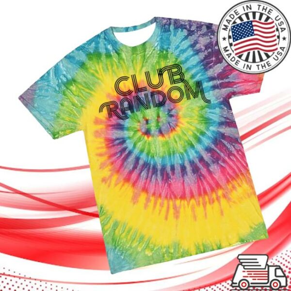 Club Random Merch Store Tie-Dye T-Shirt Spiral