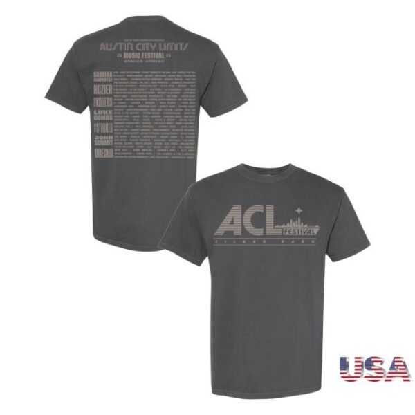 Acl Festival Merch Store Acl Fest Skyline Lineup Tee
