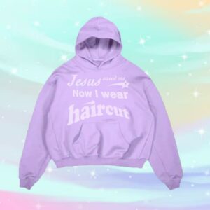 Haircut Merch Store Lavender Jesus Hoodie