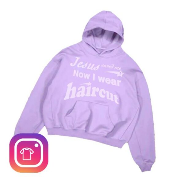 Haircut Merch Store Lavender Jesus Hoodie