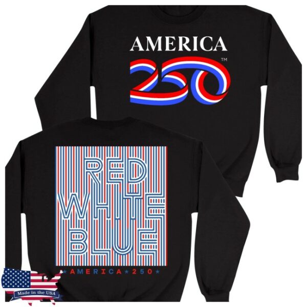 America250 Store Merch America250 Red White & Blue Unisex Crewneck Sweatshirt