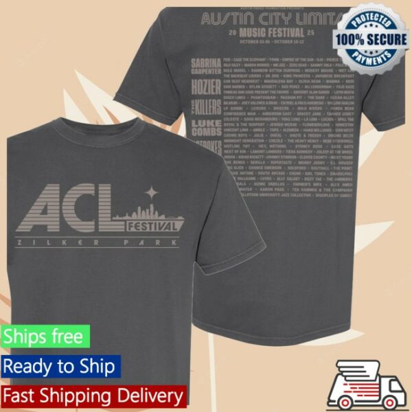 Acl Festival Store Merch Acl Fest Skyline Lineup Tee