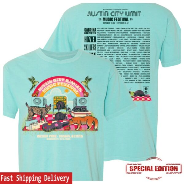 Acl Festival Store Merch Critter Picnic Lineup Tee