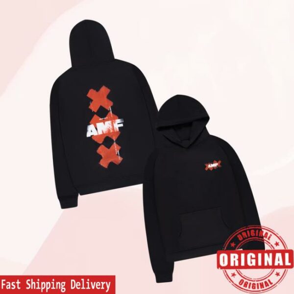 Amf Festival Shop Merch Amf Red Crosses Hoodie 2025