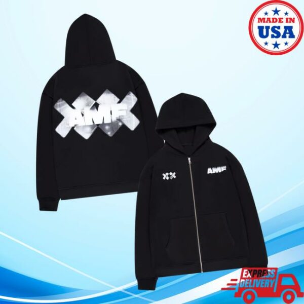 Amf Festival Shop Merch Amf White Crosses Zip-Up 2025