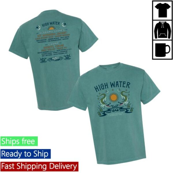 High Water Fest Merch Store Swamp Gator Lineup Tee