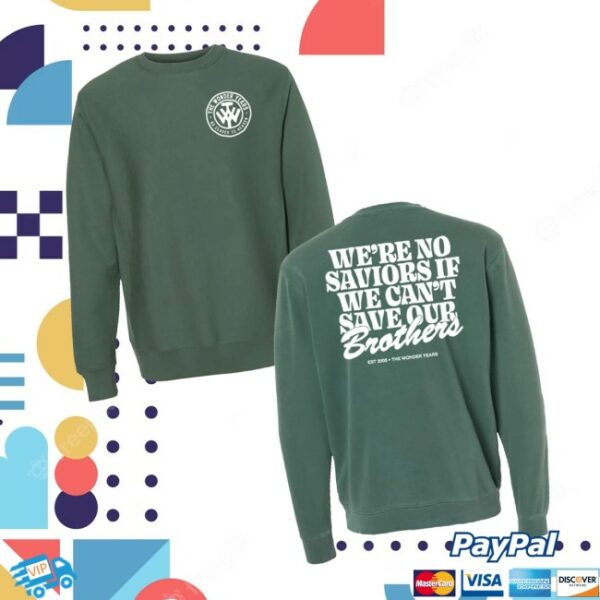 Hopeless Records Store Merch The Wonder Years ‘Cardinals’ Alpine Green Crewneck
