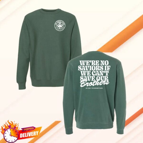 Hopeless Records Store Merch The Wonder Years ‘Cardinals’ Alpine Green Crewneck
