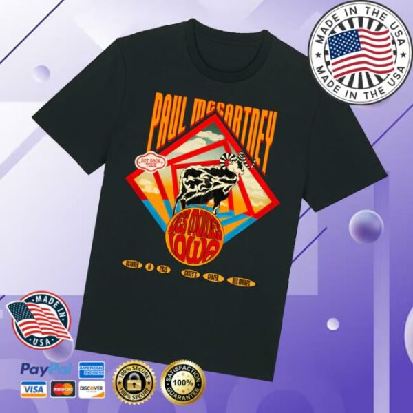 Paul Mccartney Shop Merch Got Back 2025 Des Moines Event T-Shirt