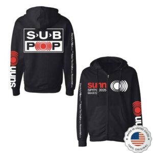 Sunn O Official Merch Store Maxi Sp1713 Zipper Hooded Sweatshirt