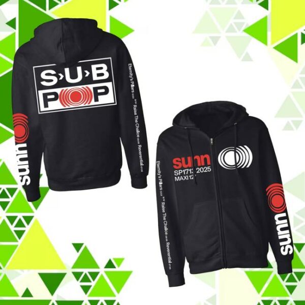 Sunn O Official Merch Store Maxi Sp1713 Zipper Hooded Sweatshirt