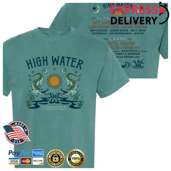 High Water Festival Store Merch Swamp Gator Lineup Tee