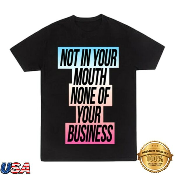 Peaches Official Store Merch Not In Your Mouth Trans Flag Shirt