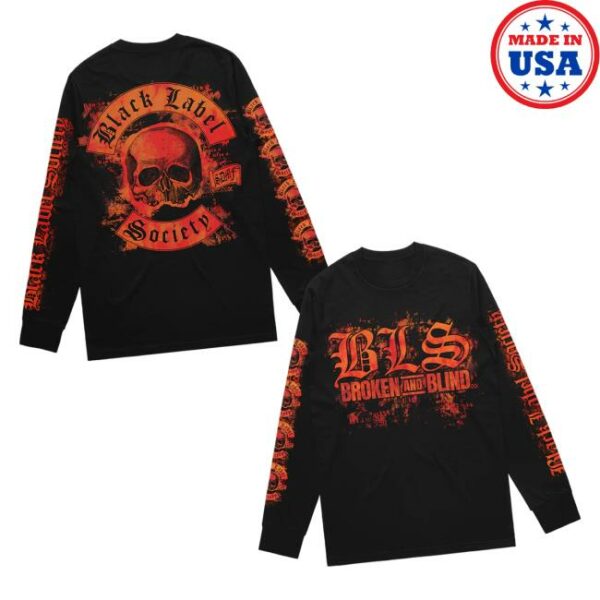 Black Label Society Merch Store Broken And Blind Longsleeve Tee