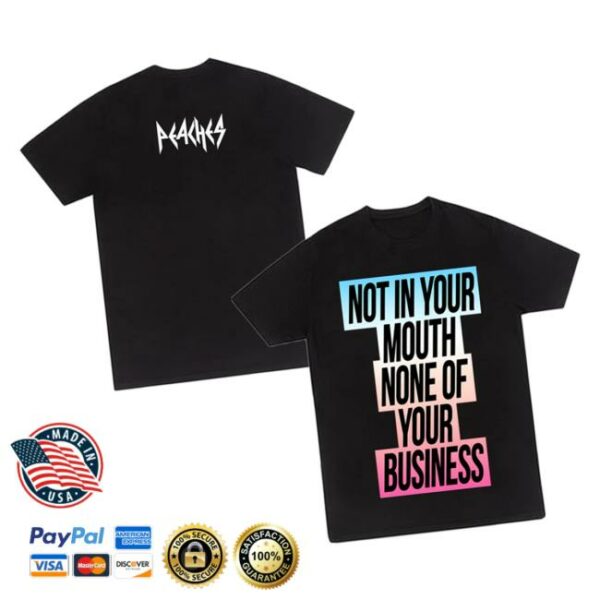 Teaches Of Peaches Merch Store Not In Your Mouth Trans Flag Shirt