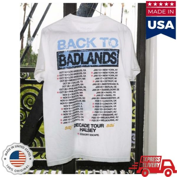 Halsey Merch Store Back To Badlands Come Back Soon Tour Tee