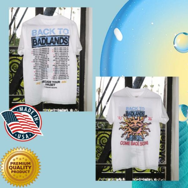 Halsey Merch Store Back To Badlands Come Back Soon Tour Tee
