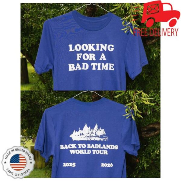 Halsey Merch Store Looking For A Bad Time Back To Badlands World Tour 2025 2026 Shirt