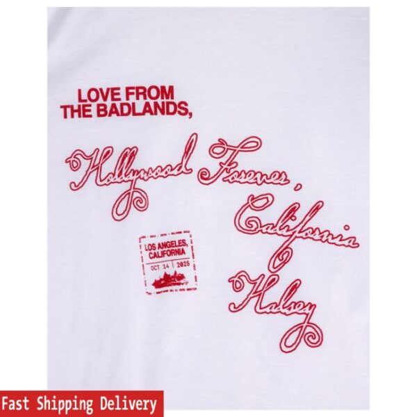 Halsey Merch Store Love From The Badlands Hollywood Forever California Halsey Ringer Tee
