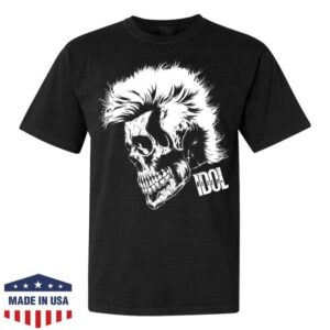 Billy Idol Merch Store Billy Skull Black T-Shirt