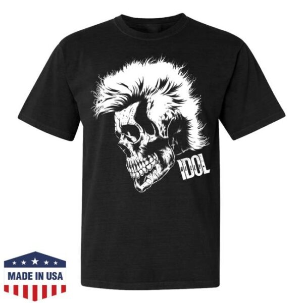 Billy Idol Merch Store Billy Skull Black T-Shirt