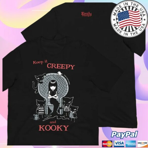 Emily Strange Store Merch Keep It Creepy And Kooky Black Tee