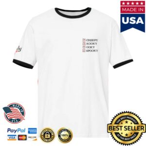 Emily Strange Store Merch Creepy, Kooky, Ooky, & Spooky Ringer Tee