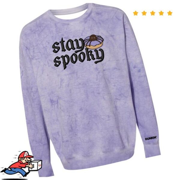 Dunkin Runs On Merch Store Stay Spooky Crewneck Amethyst