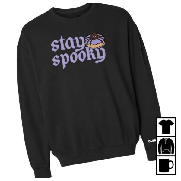 Dunkin Runs On Merch Store Stay Spooky Crewneck Black