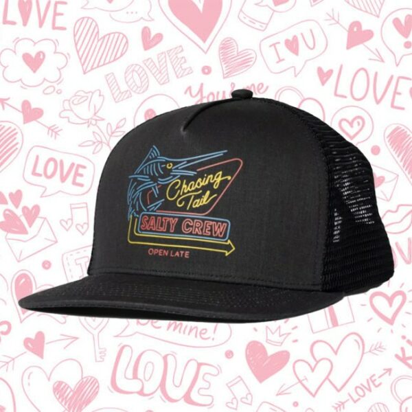 Billioncreation Store Merch Salty Crew Good Times Foamie Mesh Trucker Snapback Hat Black