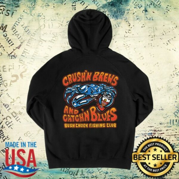 Bush Chook Store Merch Bush Chook Crush N Brews Hoodie Black