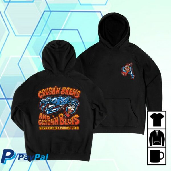Bush Chook Store Merch Bush Chook Crush N Brews Hoodie Black