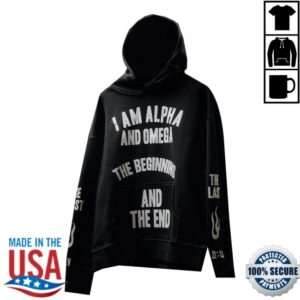 Qilon Store Merch Alpha Omega In Black Hoodie