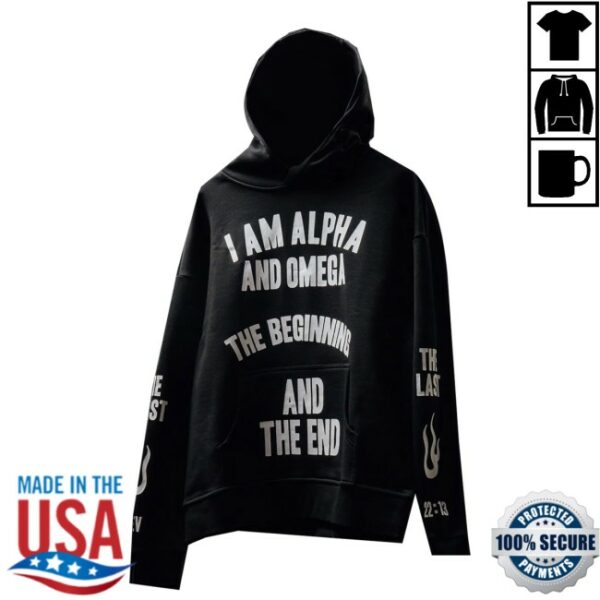 Qilon Store Merch Alpha Omega In Black Hoodie