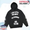 kenny qilon store merch alpha omega hoodie in black we 1