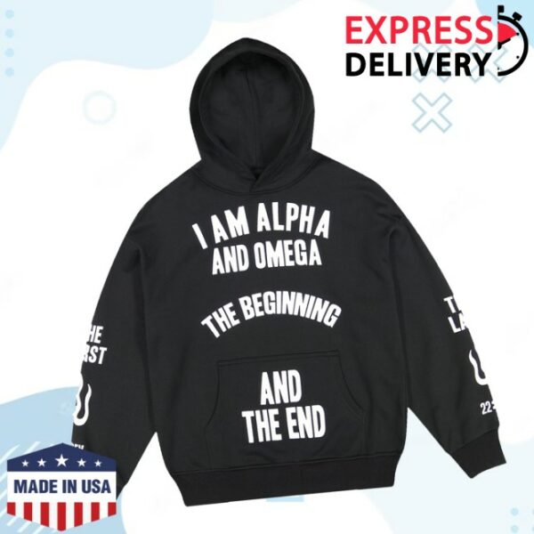 Qilon Store Merch Alpha Omega In Black Hoodie
