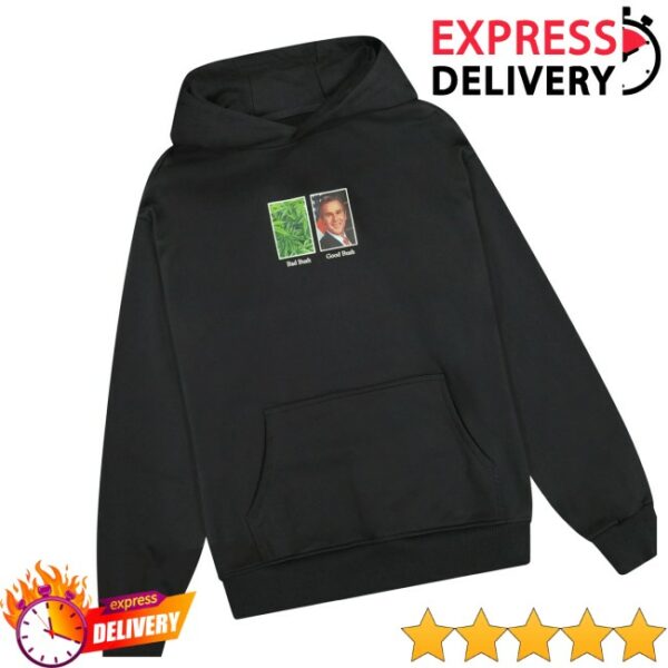 Qilon Store Merch Good Bush Bad Bush In Black Hoodie