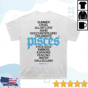 James Arthur Store Merch Pisces Tracklist Tee