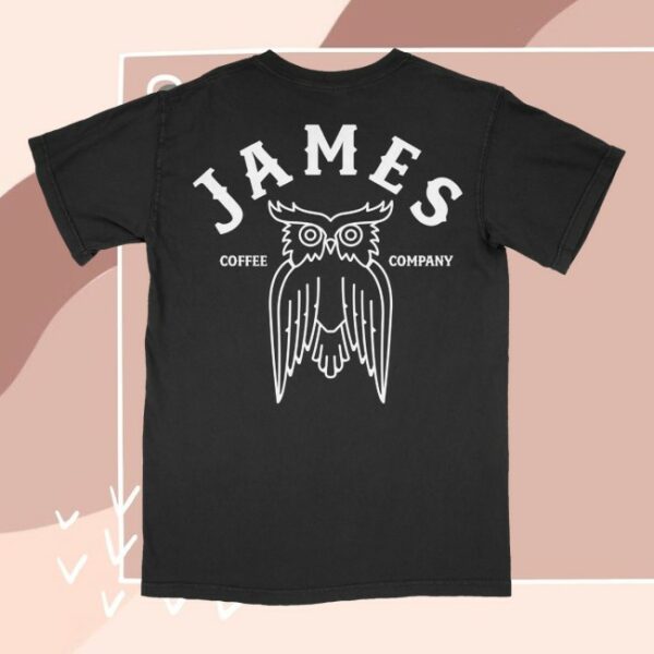 James Coffee Co Store Merch James Arch Logo Shop Black T-Shirt