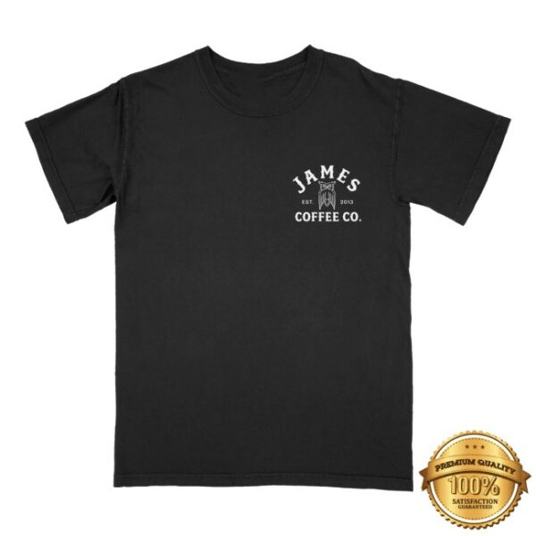 James Coffee Co Store Merch James Arch Logo Shop Black T-Shirt