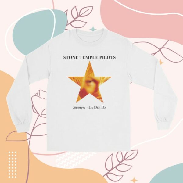 Stone Temple Pilots Store Merch Star Long Sleeve White T-Shirt