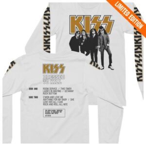 Kiss Official Store Merch Dressed To Kill 50Th Anniversary Long Sleeve T-Shirt