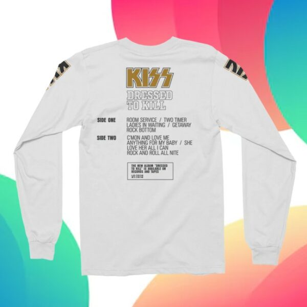 Kiss Official Store Merch Dressed To Kill 50Th Anniversary Long Sleeve T-Shirt