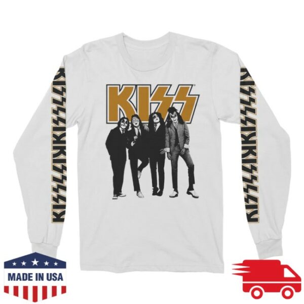 Kiss Official Store Merch Dressed To Kill 50Th Anniversary Long Sleeve T-Shirt