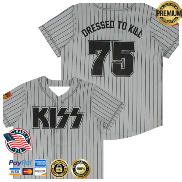 Kiss Official Store Merch Dressed To Kill Away Jersey