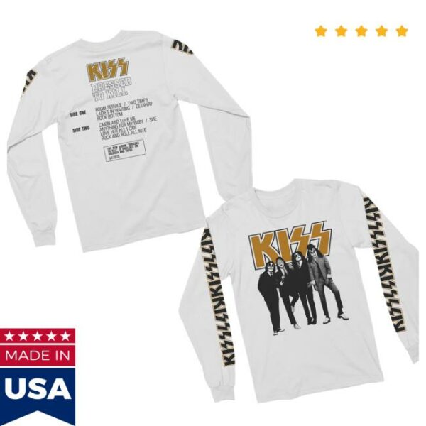 Kiss Online Merch Store Dressed To Kill 50Th Anniversary Long Sleeve T-Shirt