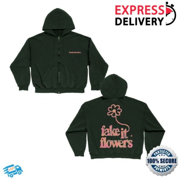 Beabadoobee Shop Merch Fake It Flowers Zip Hoodie